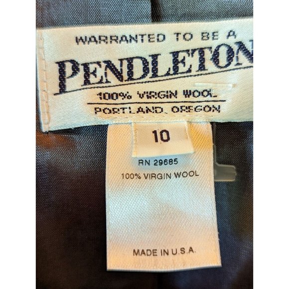 Pendleton 100% Virgin Wool Button Up Shacket Size 10 Women's Gray Jacket Blazer - Picture 6 of 6